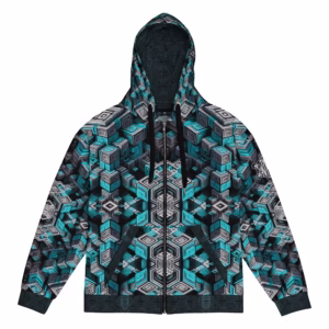 Ascent Through the Tessellated Mind - Unisex zip hoodie